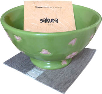 sakura  (cup, coaster, wood box)